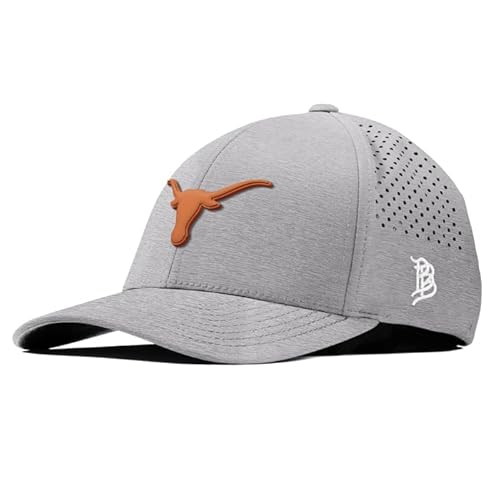 Branded Bills Officially Licensed x Texas Longhorns Heather Grey Curved Performance Texas Longhorn PVC