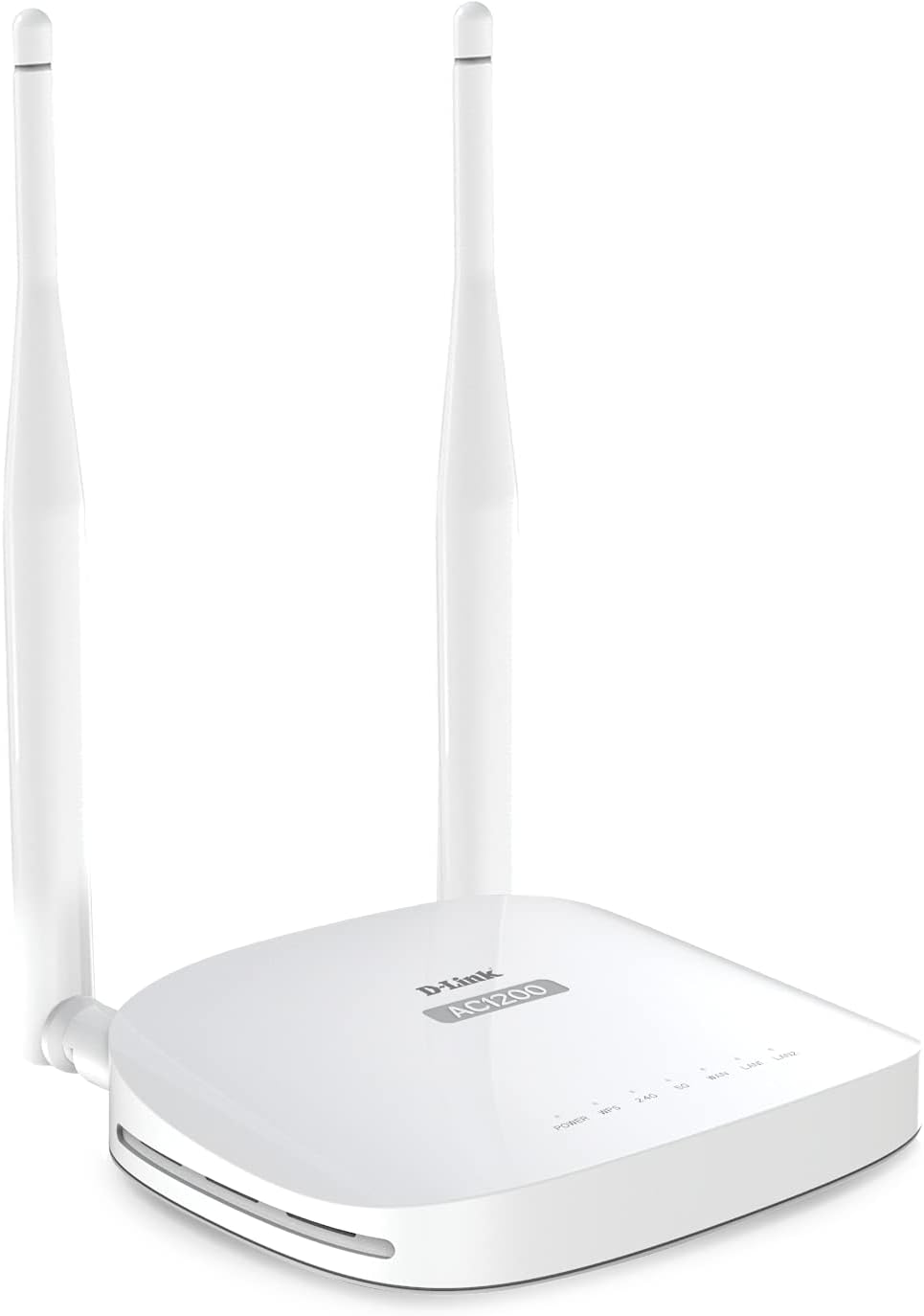 D-Link AC1200 DIR-811 Dual Band Wi-Fi Speed Up to 867 Mbps/5 GHz + 300 Mbps/2.4 GHz, 2 Fast Ethernet Ports, 2 External Antennas and WiFi Coverage with Access Point Mode, WPS Protected, White