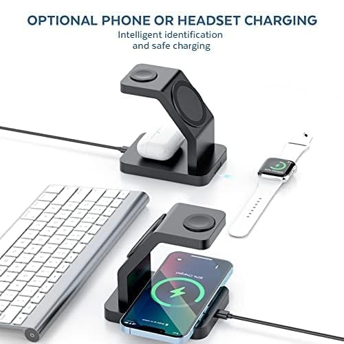 Image of 3-in-1 Magnetic Wireless Charging Stand for iPhone, Apple Watch, AirPods,23w Magnetic MagSafe Charger 3in1 Wireless Charger for iPhone 16 /16 Air /16 Pro /17 Pro