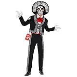Morph Disfraz Catrina Hombre, Día De Los Muertos, Esqueleto Mexicano, Mariachi, Halloween Adulto, XL