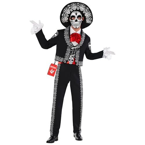 Morph - Day Of The Dead Costume For Men, Mariachi Costume Men, Dia De Los Muertos Costumes For Adults, Halloween Costumes For Adults, X-Large