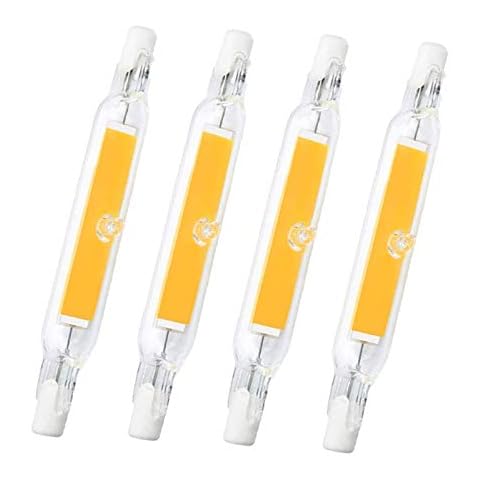 CNMJI R7S 78mm LED Bulb 10W COB Filament Linear Light Bulb 100W Halogen Replacement Energy Saving Double Ended R7s 360° Beam Angle Dimmable for Landscape Light AC 120V 230V,Warm white,220V~240V Cover