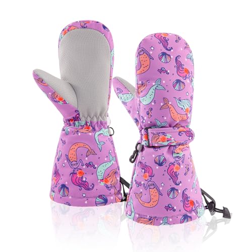 Image of BAVST Winter Kids Waterproof Gloves for Boys Girls Snow Ski Toddler Baby Mittens Outdoor for Infant Teens 1-5T