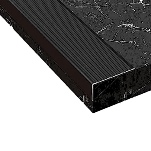 Moldura de borde de escalera de metal antideslizante para baldosas de mármol