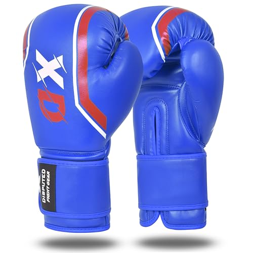 X Disputed Kids Boxing Gloves, Professional Training Gloves Hook and Loop Closure Muay Thai Training MMA Kickboxing Sparring Gloves Youth 2oz 4oz 6oz (Blue, 2 oz)