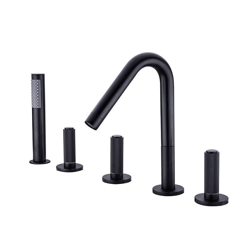 Ensemble de robinet en laiton avec tuyau de douche pour installation sur pont