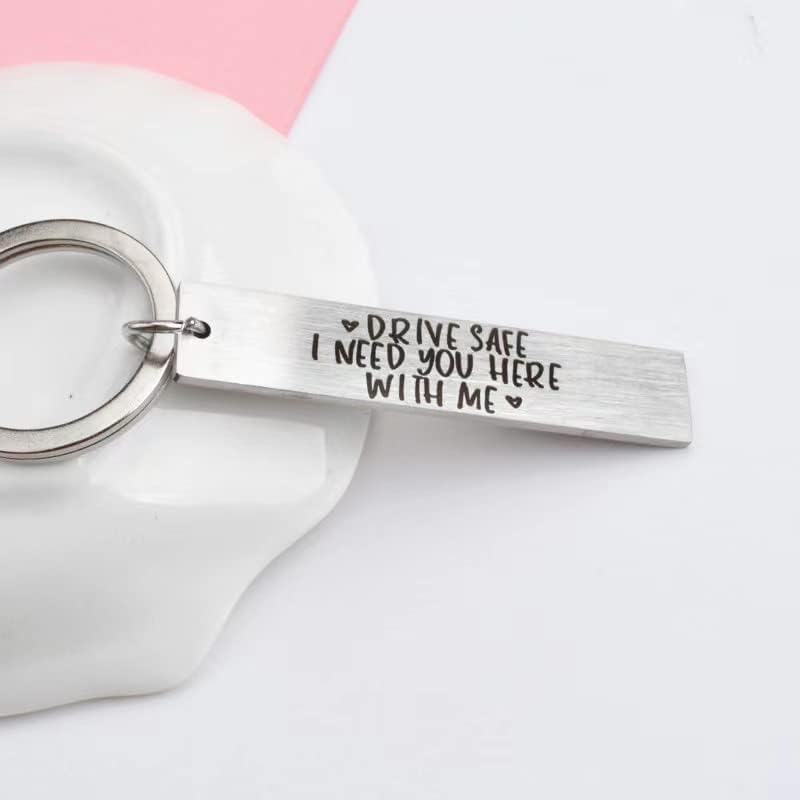 Stainless steel Customized Double-Sided Keychain - Personalized Engraved Design for Men/Women - Personalized Gift for Couples, Anniversary, Safe Drive & Father’s Day - Image 2