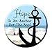 Hope Anchor For Soul Novelty Metal Circular Sign C-177