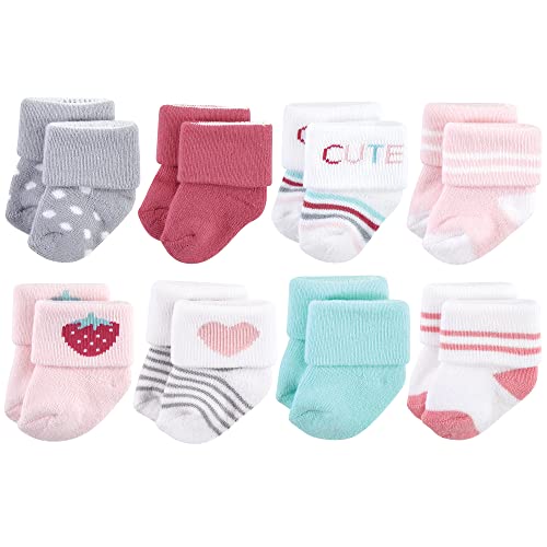 Image of Hudson Baby Baby Girls' Cotton Rich Newborn and Terry Socks