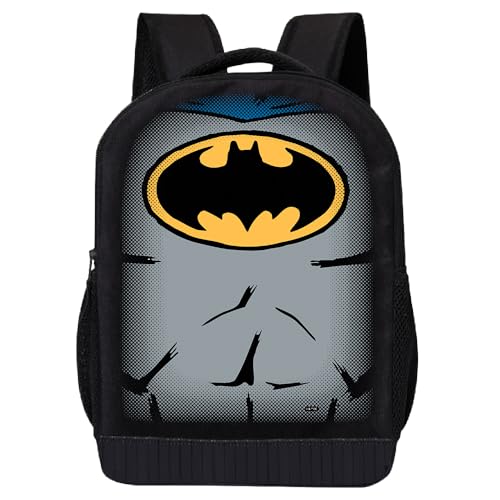 Fast Forward Mochila Batman para crianças | Mochila Batman com símbolo de morcego clássico | Bolsa de viagem infantil, mochila leve para escola | Idades a partir de 3 anos