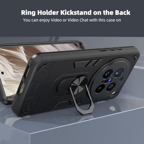 Image of NDCOM for Vivo X200 Pro Back Cover | Premium Protection for Vivo X 200 Pro Back Cover | Shockproof Ring Holder Case