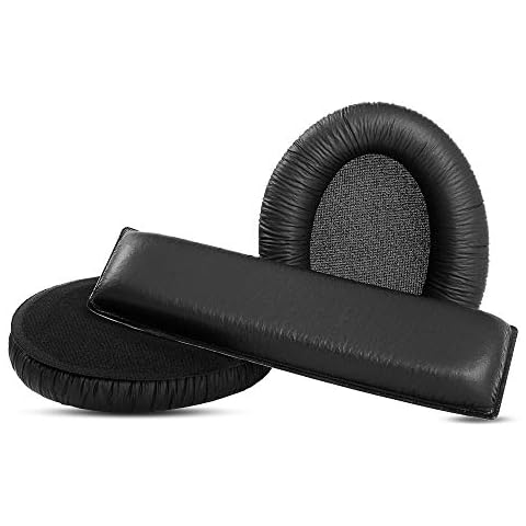 YunYiYi 1 Set of Replacement Foam Ear Pads Pillow Earpads with Headband Cushion Cover Cups Compatible with Sennheiser HD201 HD201S HD180 Headphones Cover