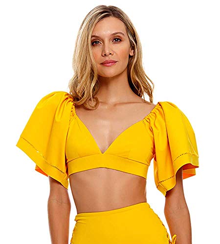 AGUA BENDITA Top Bretta amarelo Jambo, Amarelo, XL