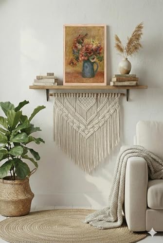 Image of BLINKART Still Life Aesthetic Modern Art Walls With Frame | Natural Wood Texture | Living Room Bedroom Office Wall Decoration | Poster Home Decor Frames Wall Bedroom | 12x8 Inches (D381)