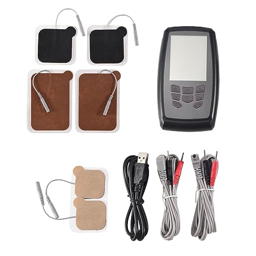 Puleuroy 24 Modos EMS Estimulador Muscular EléCtrico Tens Unidad MáQuina Fisioterapia Masajeador de Terapia de Pulso ElectróNico
