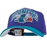 Mitchell & Ness Team Arch Gorra de Béisbol con Cierre a Classic Red Presión - Charlotte Hornets (Lila/Turco)