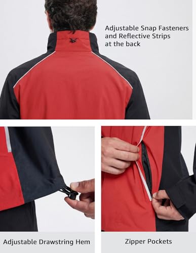 Image of fit space Waterproof Golf Rain Jacket for Men 20K Performance Lightweight Rain Jackets for All Sports