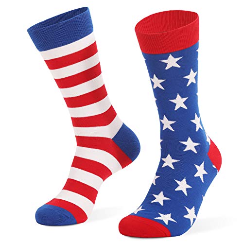 Bbtdin American Flag Man Socks Patriotic Sock Usa Flag Long High Knee Soccer Socking Jhn17 (C) #TOP23