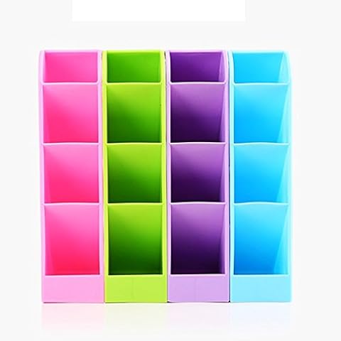 AimdonR 1 PC Multifunction Candy-colored Desktop Debris Storage Organizer Box for Office,stationery Pen, Socks, Make up Tools (Purple) Cover