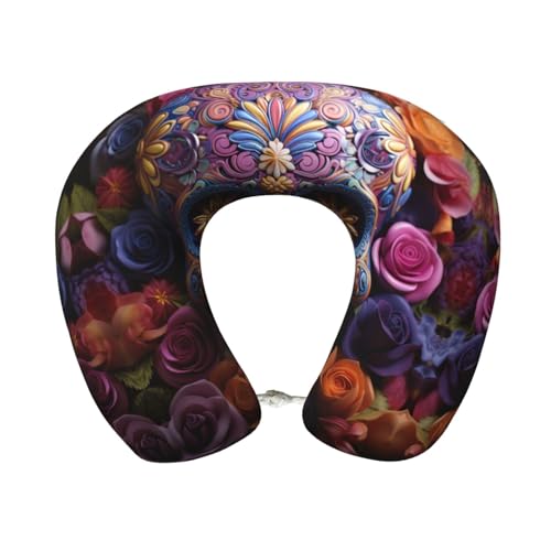 Oreiller de voyage confort mousse mémoire de forme coussin cervical crânes