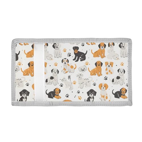 ALAZA Kids Wallets for Boys Girls Toddler Trifold Wallet Children Small Dogs Paws with Zipper Coin Pocket2