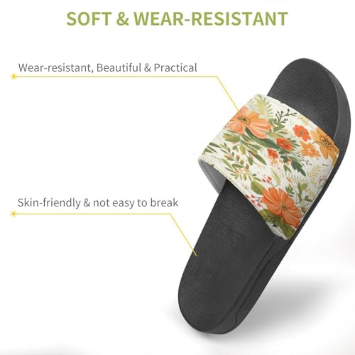 Chaussons à fleurs antidérapants pour un dimanche cocooning à la maison - 4