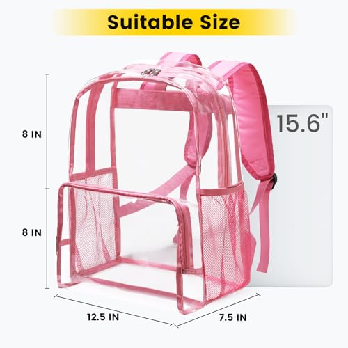 Image of Vorspack Clear Backpack for Girls and Boys, Large Clear Bookbag