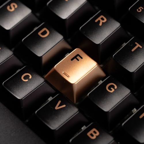 Image of dagaladoo Keyboard keycaps Set, Double Shot PBT keycaps,Cherry Profile Custom Key caps 60 65 75 Percent for Cherry-mx 61 /66 /68 /75 /87 Retro Mechanical Keyboard,Black Poker Metal Coating