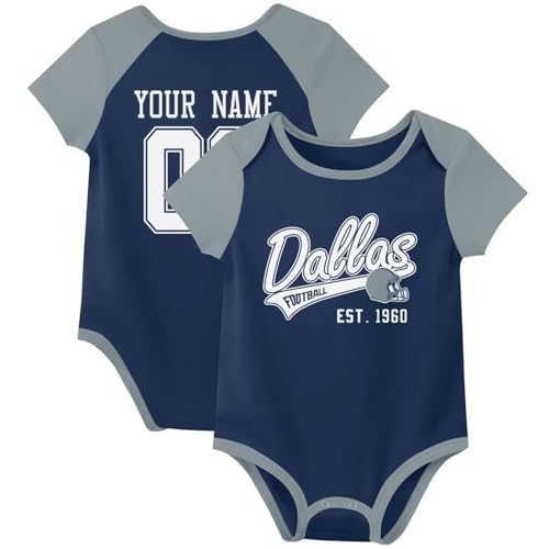 KREDE Baby Clothes Unisex Bodysuit Personalized Custom Name and Number for Baby Boy Girl Gifts