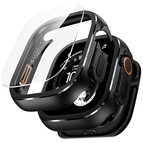 Protecteur écran Apple Watch Ultra 3 verre trempé et cadre métal 49 mm