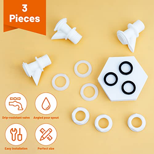 Push-Button Spigot Cooler Spigot Replacement, Compatible with Igloo 2-10 Gallon Water Coolers, Durable Beverage Jugs Spigot (3 Pack) - Thumbnail 5