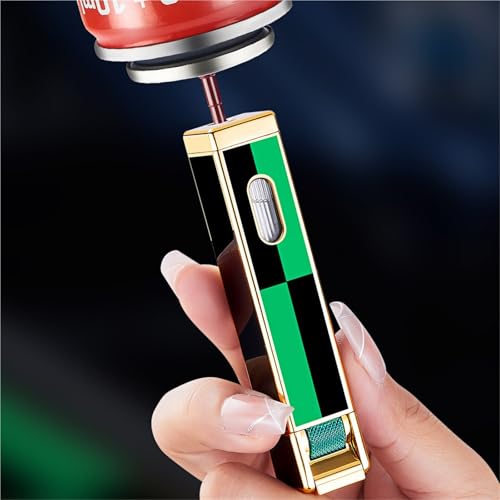 Encendedor de butano ajustable y soplete compacto recargable para camping 6