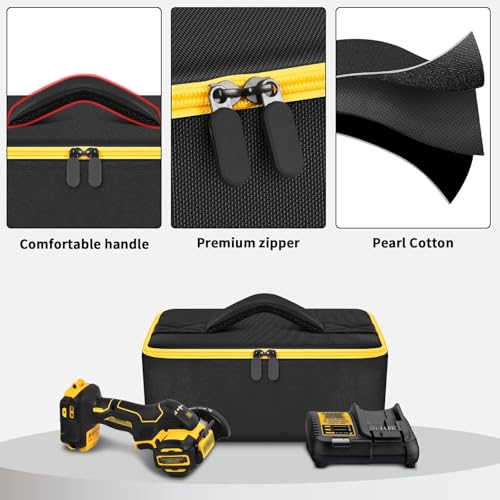 Tanmqin Bag Compatible with DEWALT 20V MAX Cut Off Tool 3 in 1 Brushless (DCS438B), Storage Case Carrying Holder Organizer for Charger, Batteries, Cutting Wheel and Other Accessories (Box Only) 3 Tanmqin Bag Compatible with DEWALT 20V MAX Cut Off Tool 3 in 1 Brushless (DCS438B), Storage Case Carrying Holder Organizer for Charger, Batteries, Cutting Wheel and Other Accessories (Box Only) - Image 3