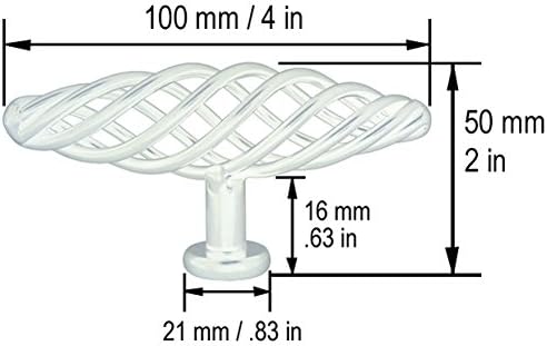 25 Pack Oil Rubbed Bronze Oval Bird Cage Birdcage Birds Nest Twist 4" (100mm) Kitchen Cabinet Drawer Pull Knob 8045-100