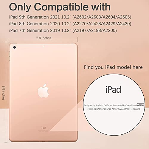 Bentoben Ipad 9Th Generation Case, Ipad 8Th Generation Case, Ipad 7Th Gen Case, Ipad 10.2 2021/2020/2019 Case, 3 In 1 Heavy Duty Rugged Shockproof Protective Cover With Stand Pen Holder, Purple/Green #TOP1