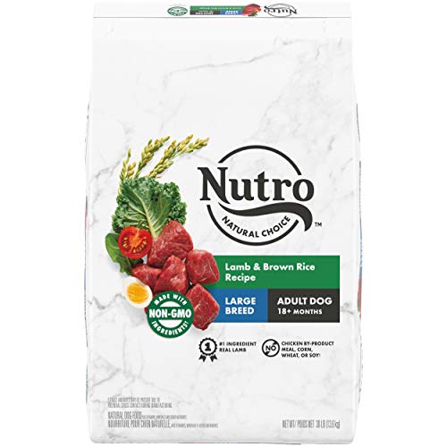 NUTRO NATURAL CHOICE Large Breed Adult Dry Dog Food, Lamb & Brown Rice Recipe Dog Kibble, 30 lb. Bag
