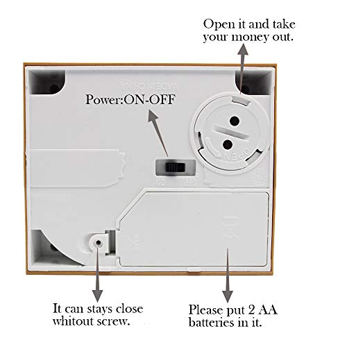Panda Money Box, Piggy Bank for Kids/Adults, Automatic Stealing Coin Money Bank with Upgraded Clear English Voice (Panda)