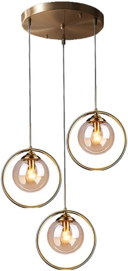 Plafonnier moderne suspension boule verre luminaire de plafond E14
