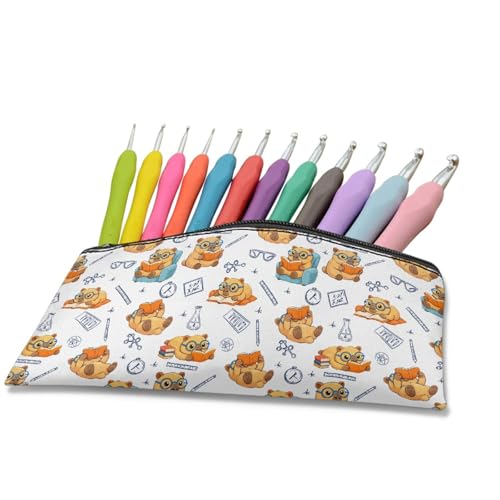 Image of Capybara Pencil Case for Kids Preppy Style Pen Holder with Sturdy Zipper Wear Resistant Pencil Box for Preschool Stationery Pouch for Toddler Girls