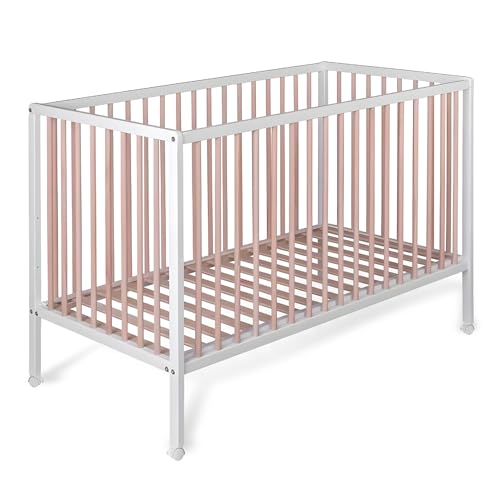 Cuna Bebe Madera de Haya Natural Resistente e Independiente para Recien Nacido 120x60 con 3 Alturas. Somier de Láminas de Madera y 4 Ruedas con Freno. Modelo Laponia CoolDreams Cuna Bebe Madera de Haya Natural Resistente e Independiente para Recien Nacido 120x60 con 3 Alturas. Somier de Láminas de Madera y 4 Ruedas con Freno. Modelo Laponia CoolDreams