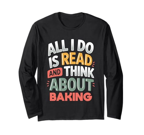 Leer y Pensar en Hornear | Bookish Bakers Cita Divertida Manga Larga