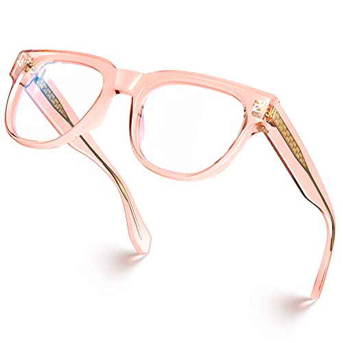 Image of VISOONE Square TR90 Blue Light Blocking Glasses with Anti Glare Computer Glass Woman and Men SAGE
