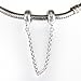 SOUKISS Safety Chain Rubber Stopper 925 Sterling Silver Charms for Panodra Snake Chain Bracelets (silver)