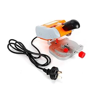 220 V mini-tafelkapzaag, elektrische compacte zaag, kapzaag voor hobbyhandwerk, miniatuurmodelbouw, oranje