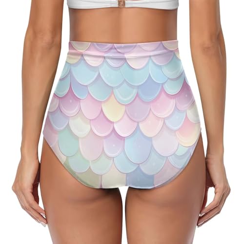High-Waisted Swim Shorts for Women Elastic Waist Tummy Control Swim Trunks Suitable for Running,Yoga, Fitness2