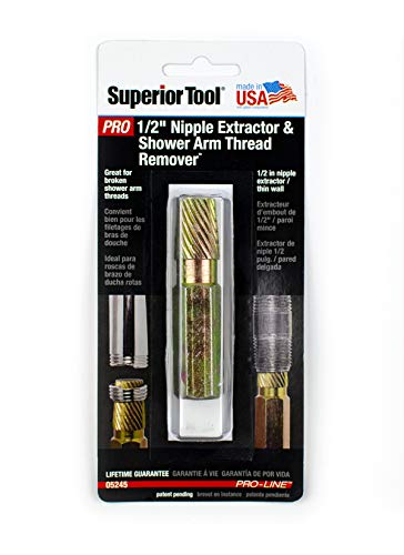 Superior Tool 05245 1/2" Nipple Extractor & Shower Arm Thread Remover PRO - Thumbnail 2