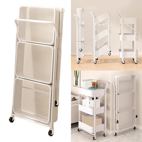 Carrello da viaggio pieghevole con manico in acciaio, scaffale mobile per la spesa, carrello leggero per un facile trasporto