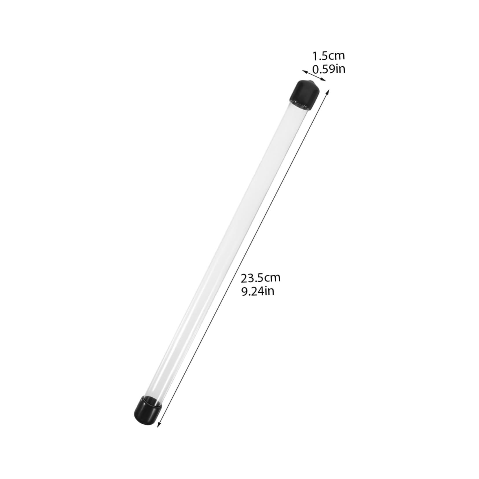 KICHOUSE Storage Tube Set 230x12mm Round Plastic Storage Tube Lids Storage Containers Lids for Small Items
