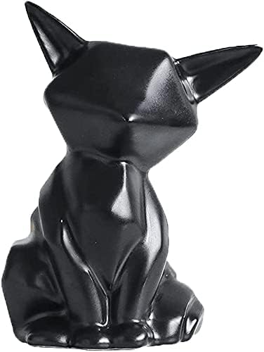 Estatua Decorativa de Gato de Cerámica Negra S miniatura 4