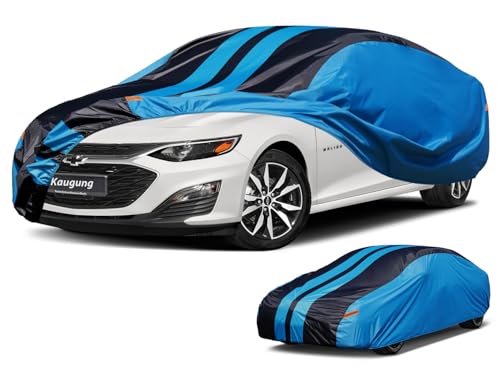 Image of Kaugung Car Cover Custom Fit Chevy Chevrolet Malibu（2016-2025） Waterproof All Weather for Automobiles，Full Exterior Cover for Lightweight Resistant Outdoor Sun UV Rain Dust Snow Wind Protection.